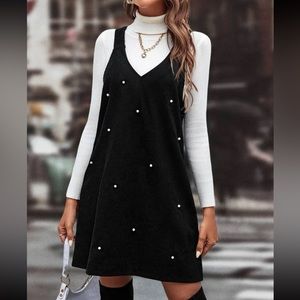 Pears detail overall dress without sweater